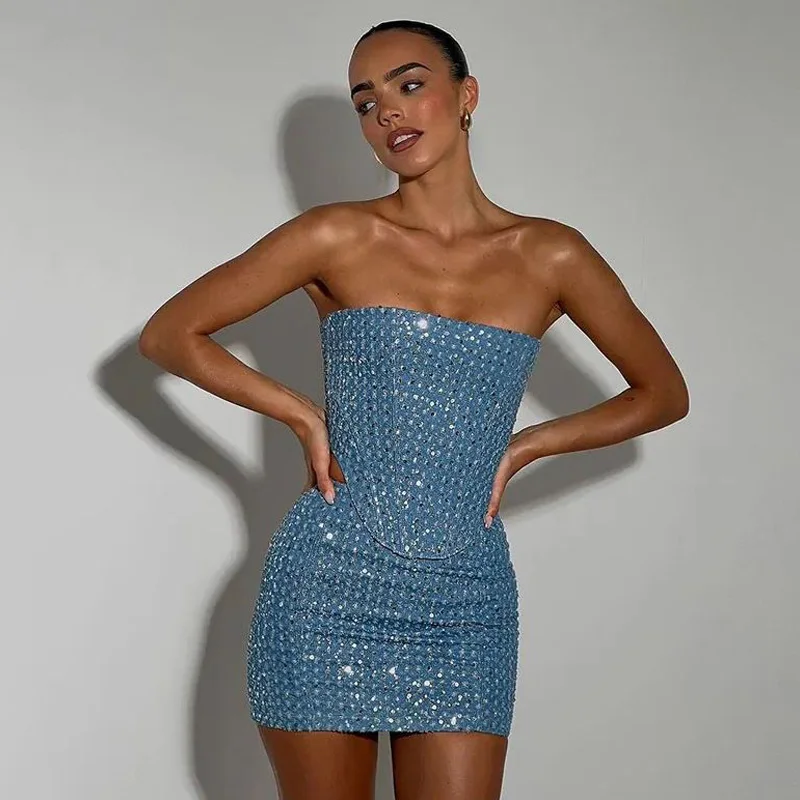 GLITTER SKIRT / PANTS and CORSET SET