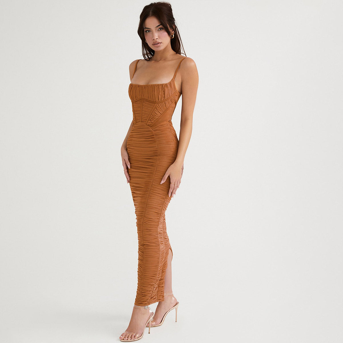 INDIE RUCHED MAXI DRESS