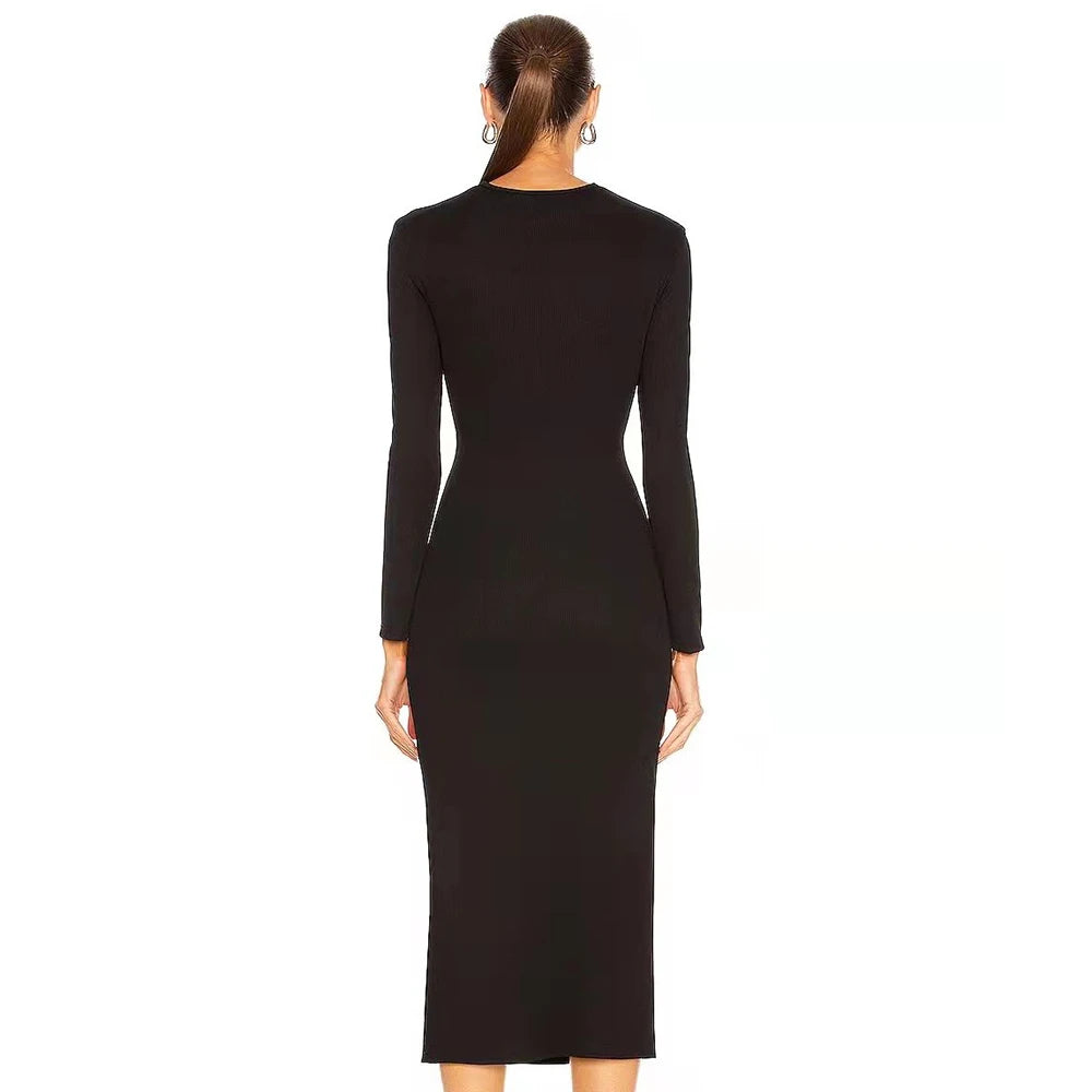 STROM HOLLOW OUT MIDI DRESS