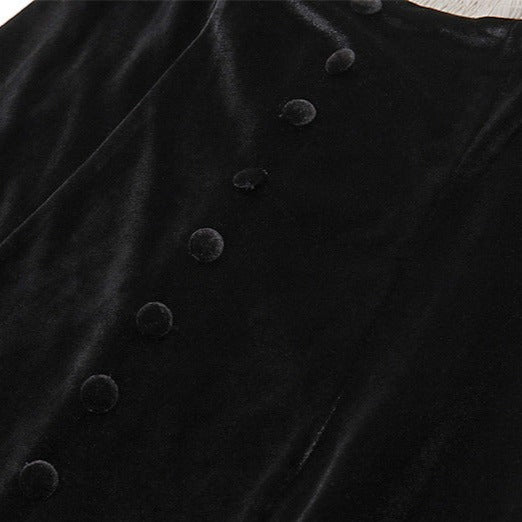 AKKA SQUARE NECK PLEATED LONG SLEEVE MINI DRESS