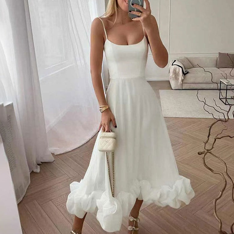 MARTHA FRILLED BOTTOM MIDI and MINI DRESS