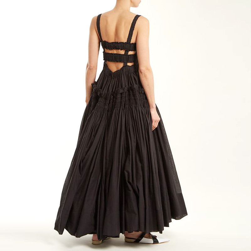 ADA PUFF BACKLESS MAXI DRESS
