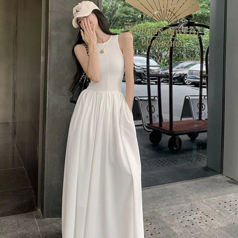 ALEXA SLEEVELESS PUFF DRESS
