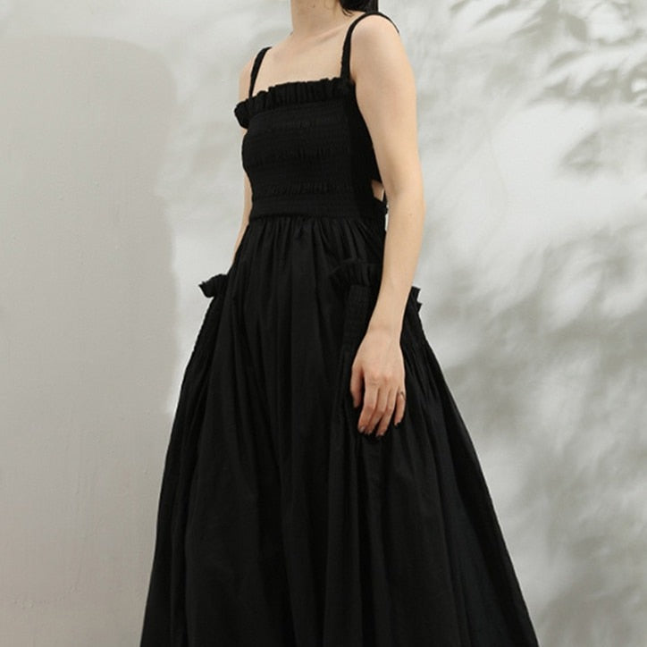 ADA PUFF BACKLESS MAXI DRESS