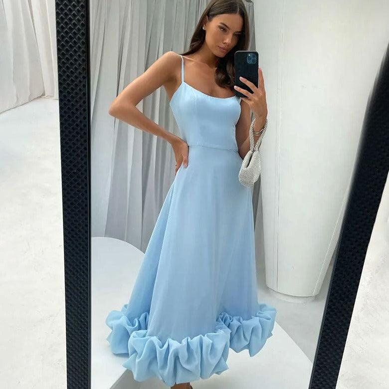 MARTHA FRILLED BOTTOM MIDI and MINI DRESS