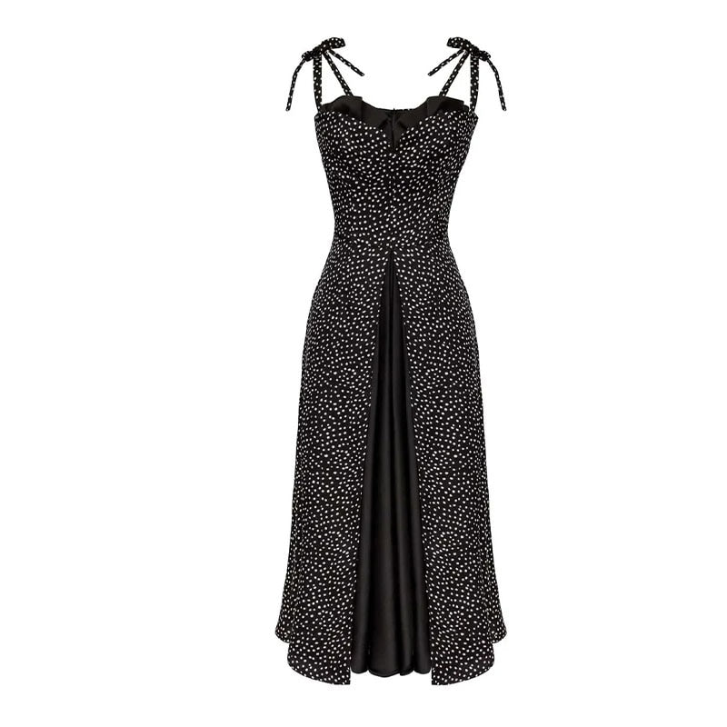 ALLYSON FRONT SLIT SLEEVELESS MIDI DRESS