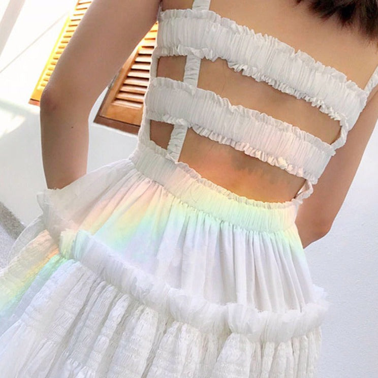 ADA PUFF BACKLESS MAXI DRESS