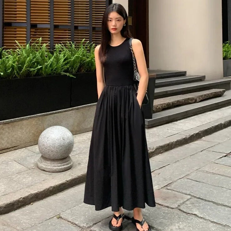 ALEXA SLEEVELESS PUFF DRESS
