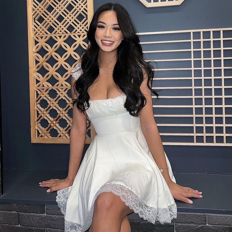 ANDREA LACE MINI DRESS
