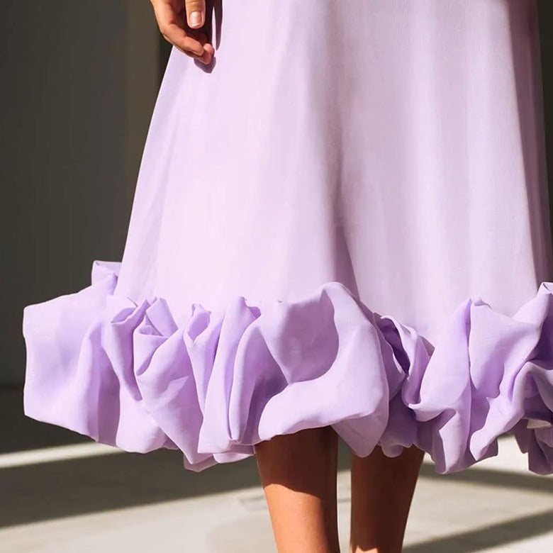 MARTHA FRILLED BOTTOM MIDI and MINI DRESS