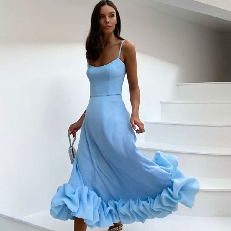 MARTHA FRILLED BOTTOM MIDI and MINI DRESS