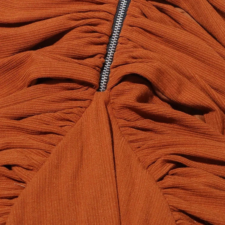 HOLLOW OUT SET SPLITED MAXI SKIRT and ONE SHOULDER TOP