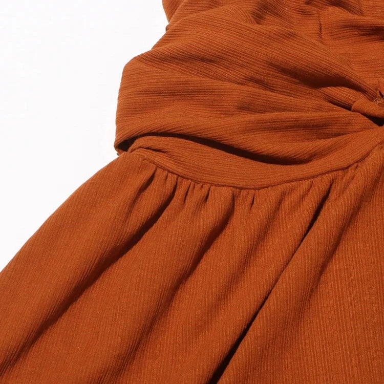 HOLLOW OUT SET SPLITED MAXI SKIRT and ONE SHOULDER TOP