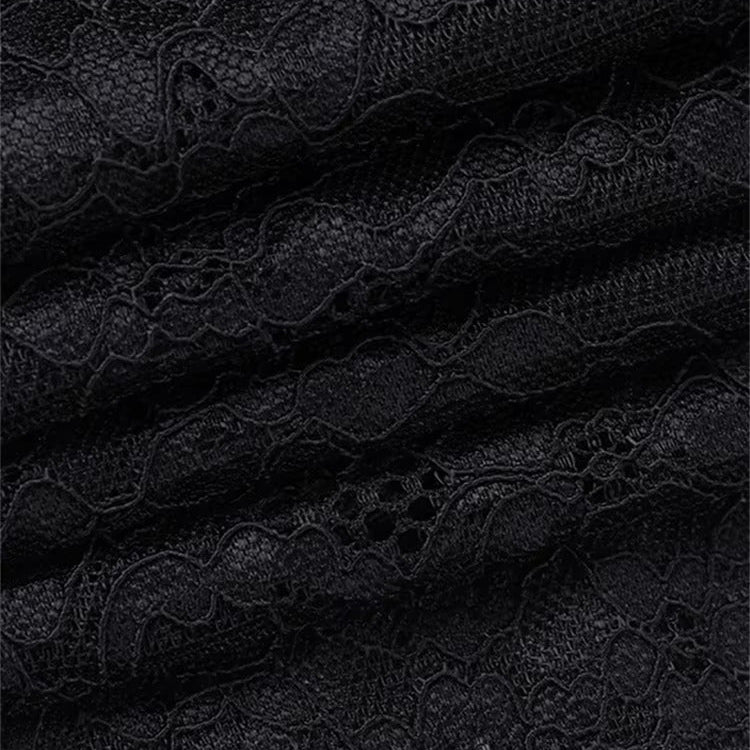 HOLLOW OUT HIGH SLIT LACE MAXI DRESS