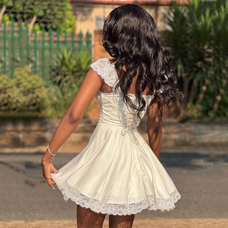 ANDREA LACE MINI DRESS