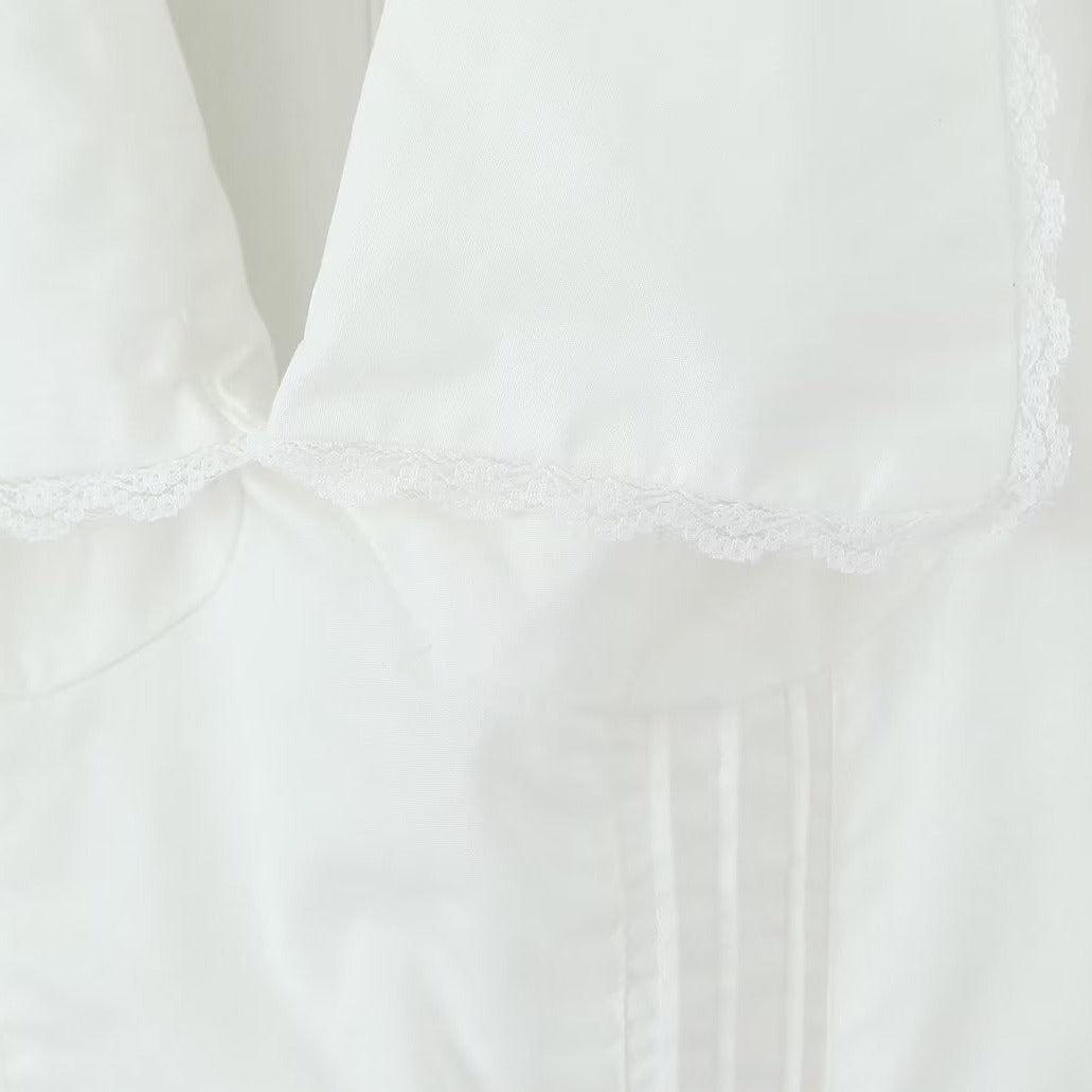 ABBY WHITE COLLAR PUFF SLEEVE MINI DRESS