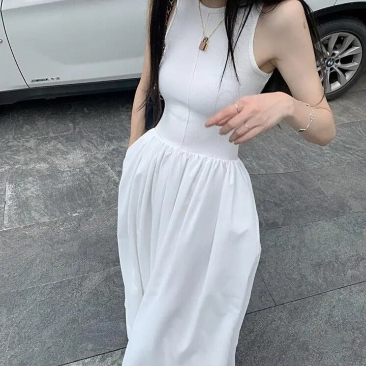 ALEXA SLEEVELESS PUFF DRESS