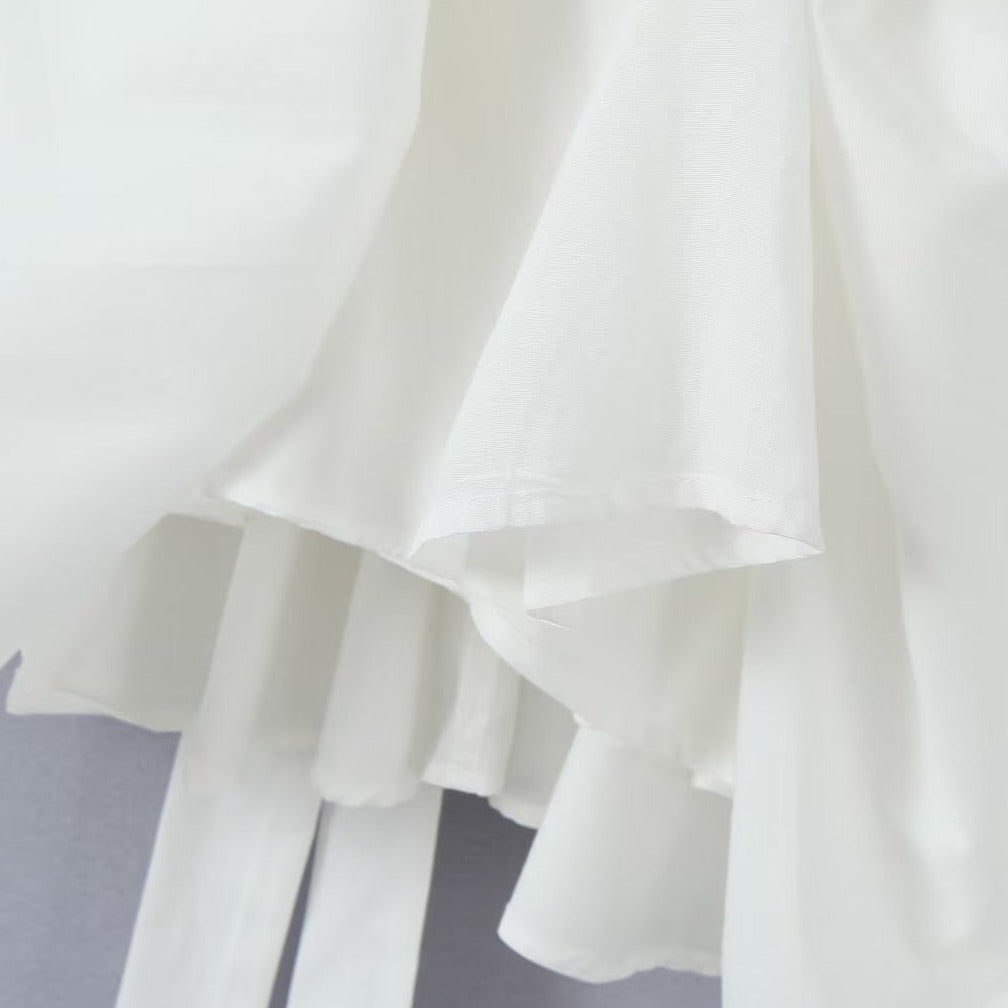ABBY WHITE COLLAR PUFF SLEEVE MINI DRESS