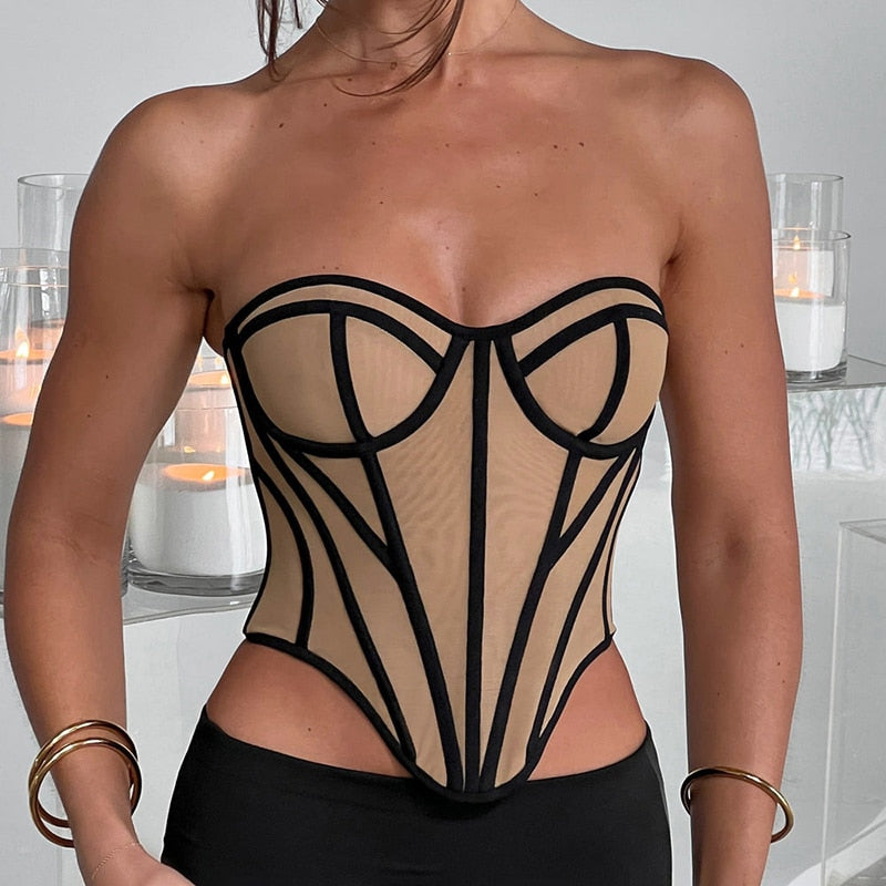 INAYA STRAPLESS NUDE TOP NUDE