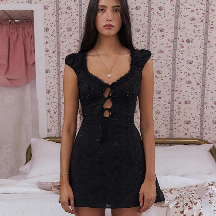 NADIE LACE UP MINI and MIDI DRESS