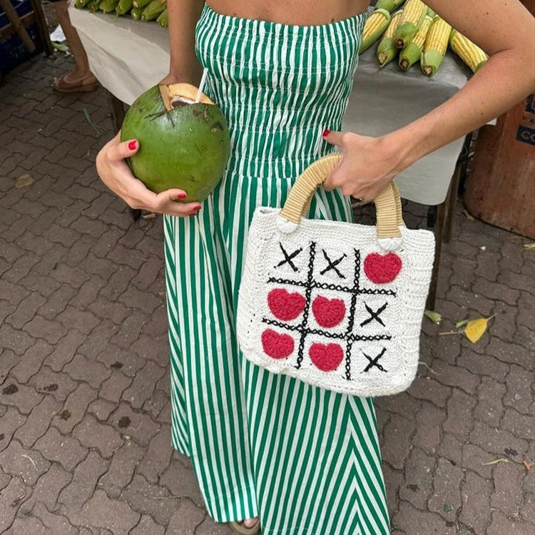 GREEN STRIPLESS SUMMER MAXI DRESS