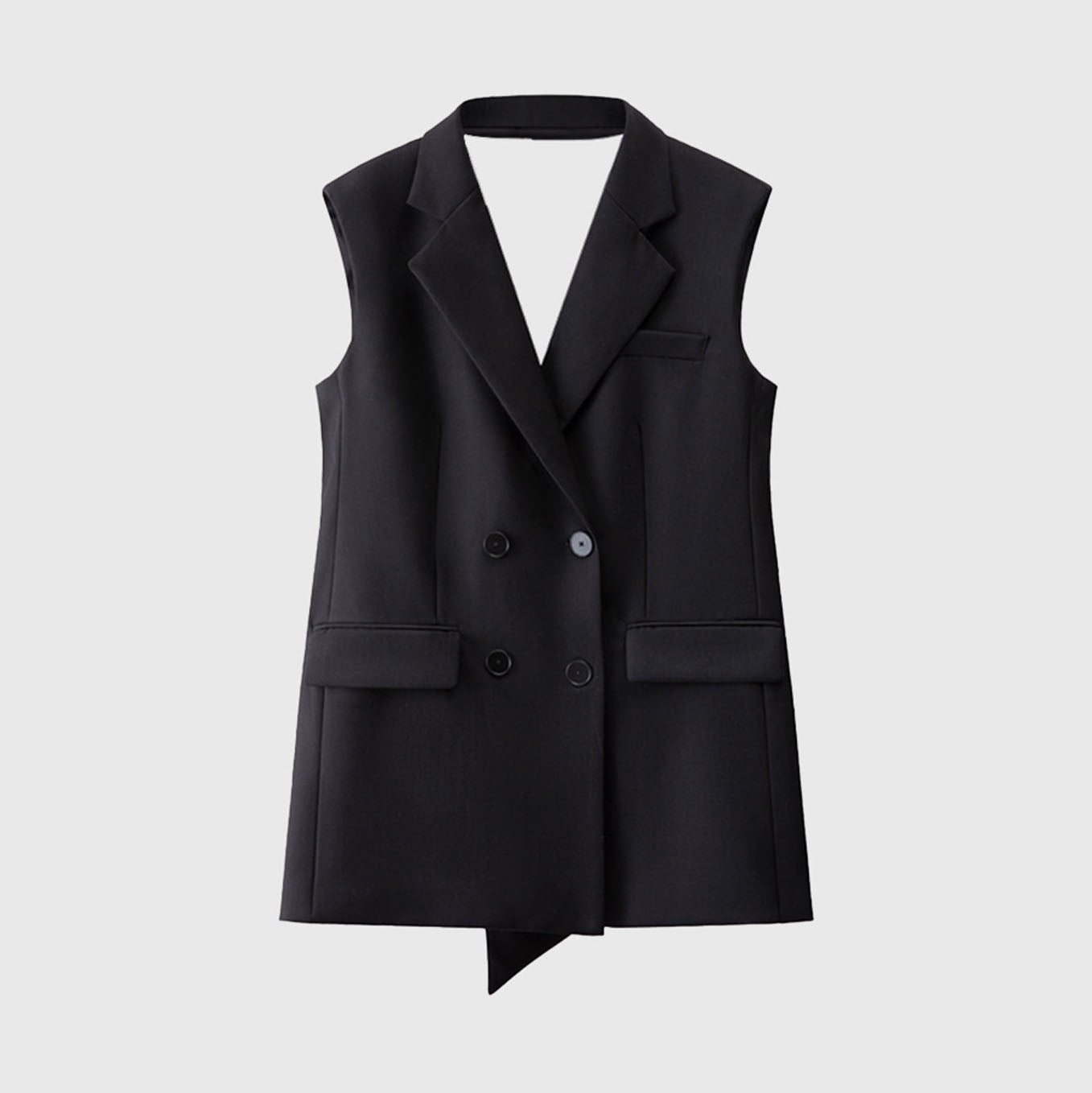 LUCIANA SLEEVELESS BLAZER DRESS with BOW Sleeveless