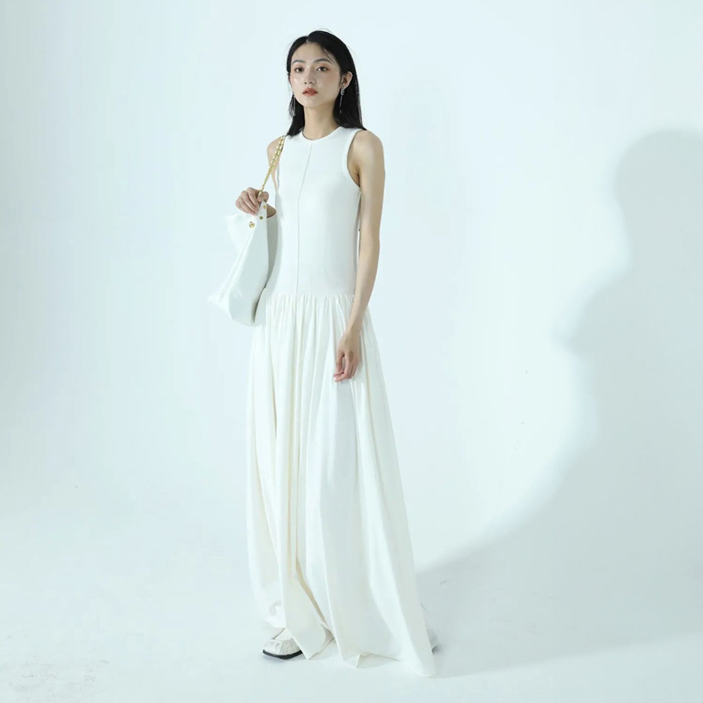 ALEXA SLEEVELESS PUFF DRESS