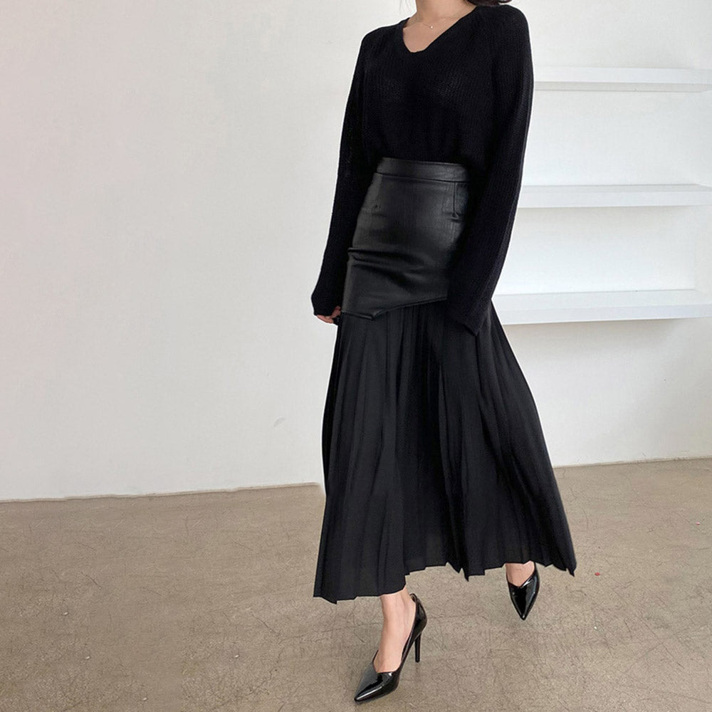 CAMILLE PLEATED MAXI SKIRT