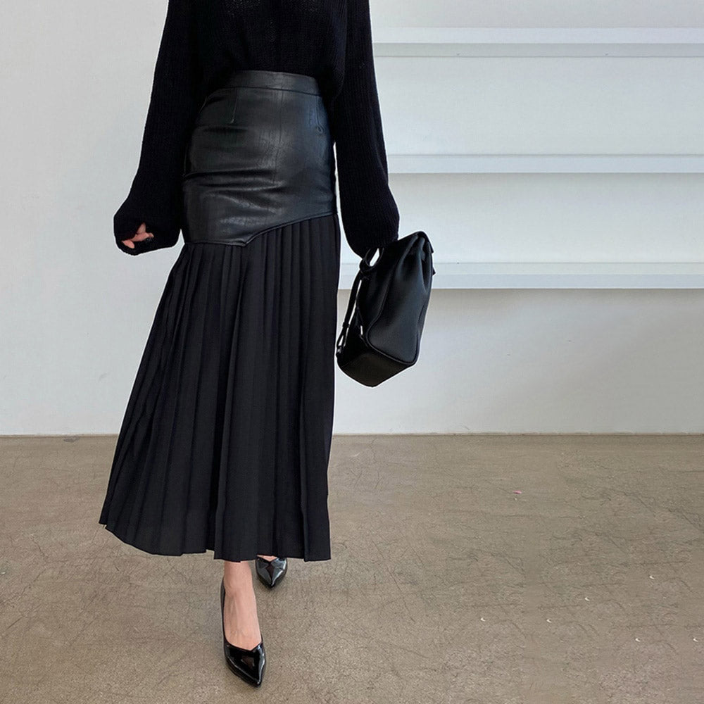 CAMILLE PLEATED MAXI SKIRT