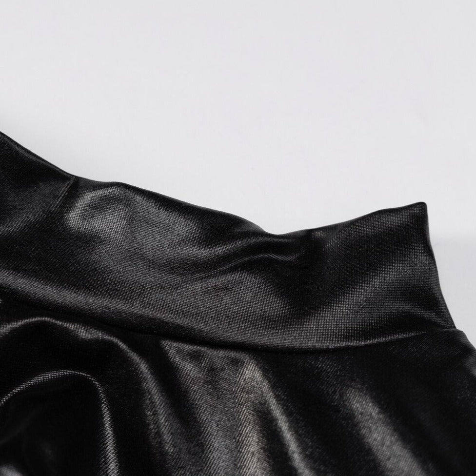 YANA PU LEATHER MINI DRESS