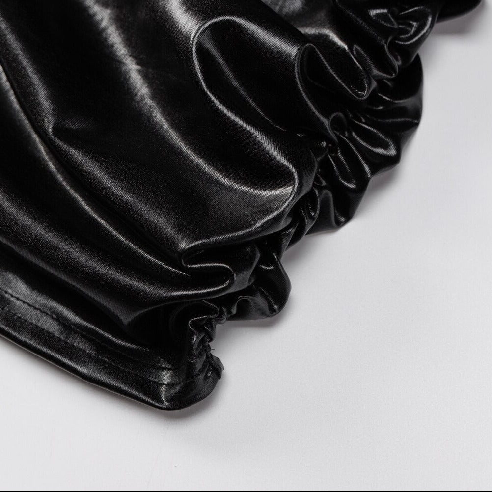 YANA PU LEATHER MINI DRESS