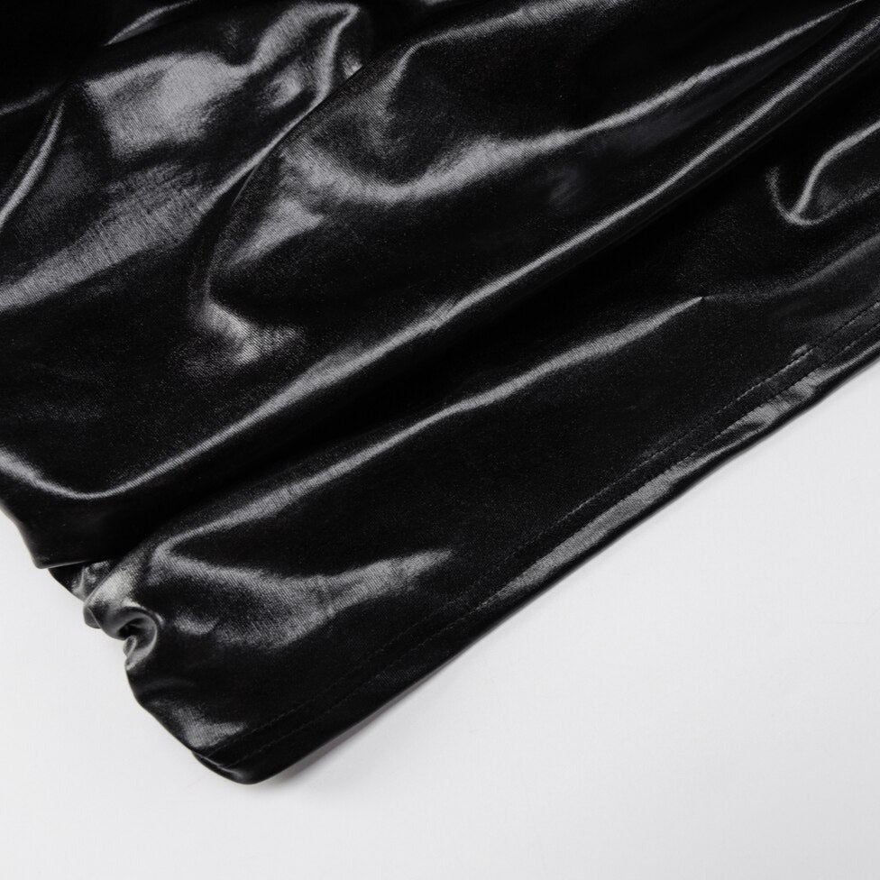 YANA PU LEATHER MINI DRESS