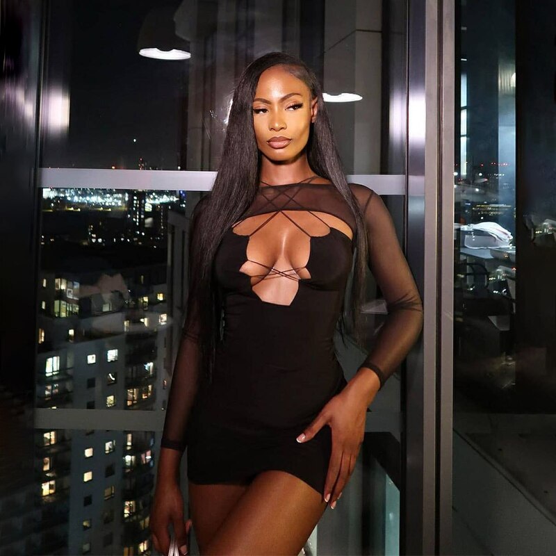 GWEN LONG SLEEVE CUT OUT MINI DRESS