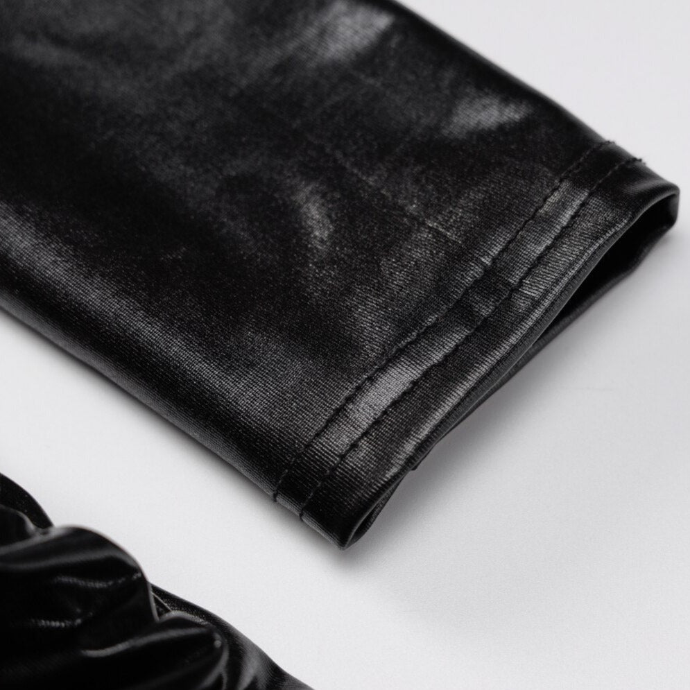 YANA PU LEATHER MINI DRESS