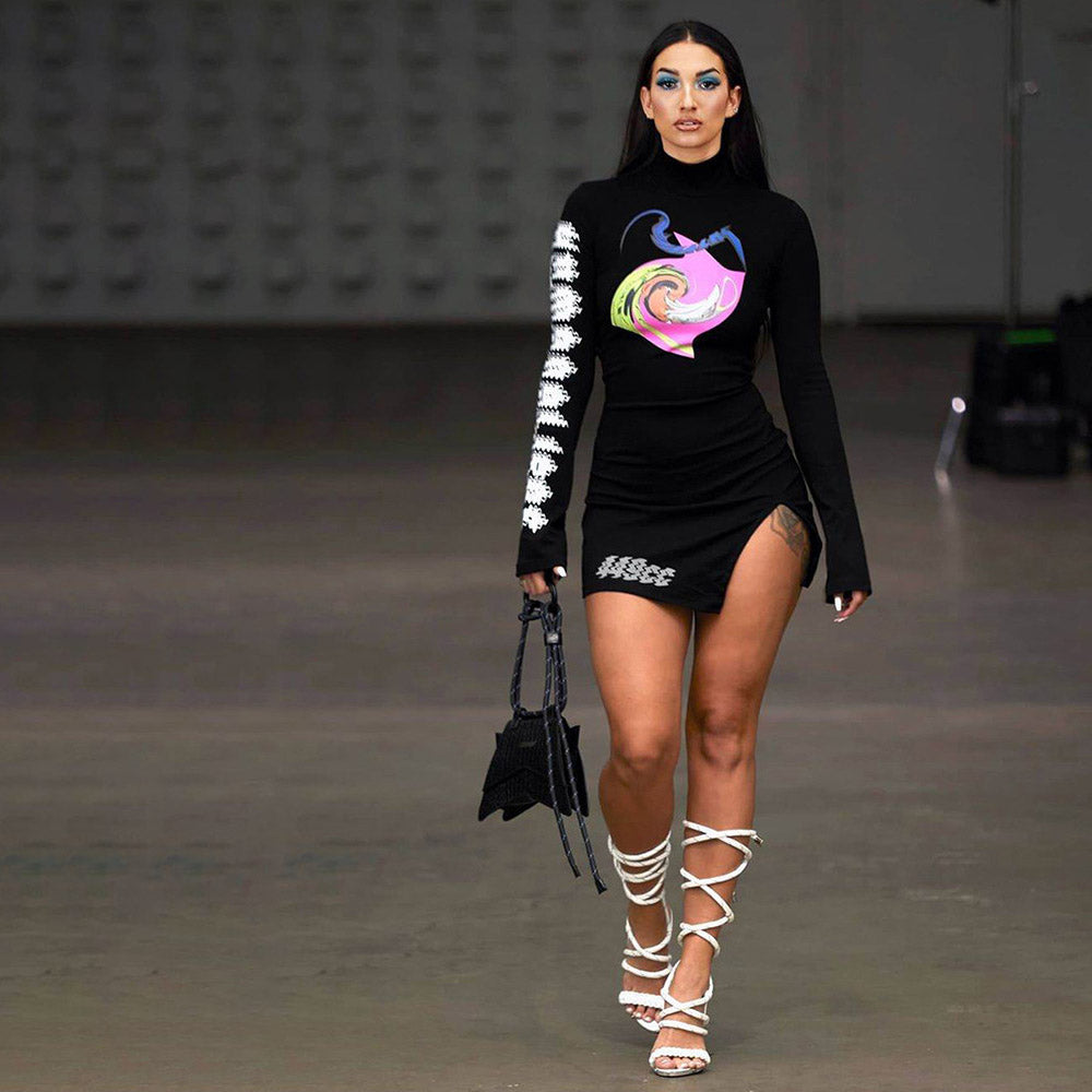 LANEY LONG SLEEVE MINI DRESS