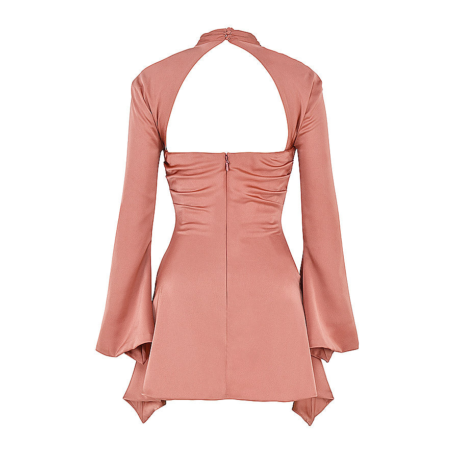 LEAH FLARED SLEEVE HOLLOW OUT MINI DRESS