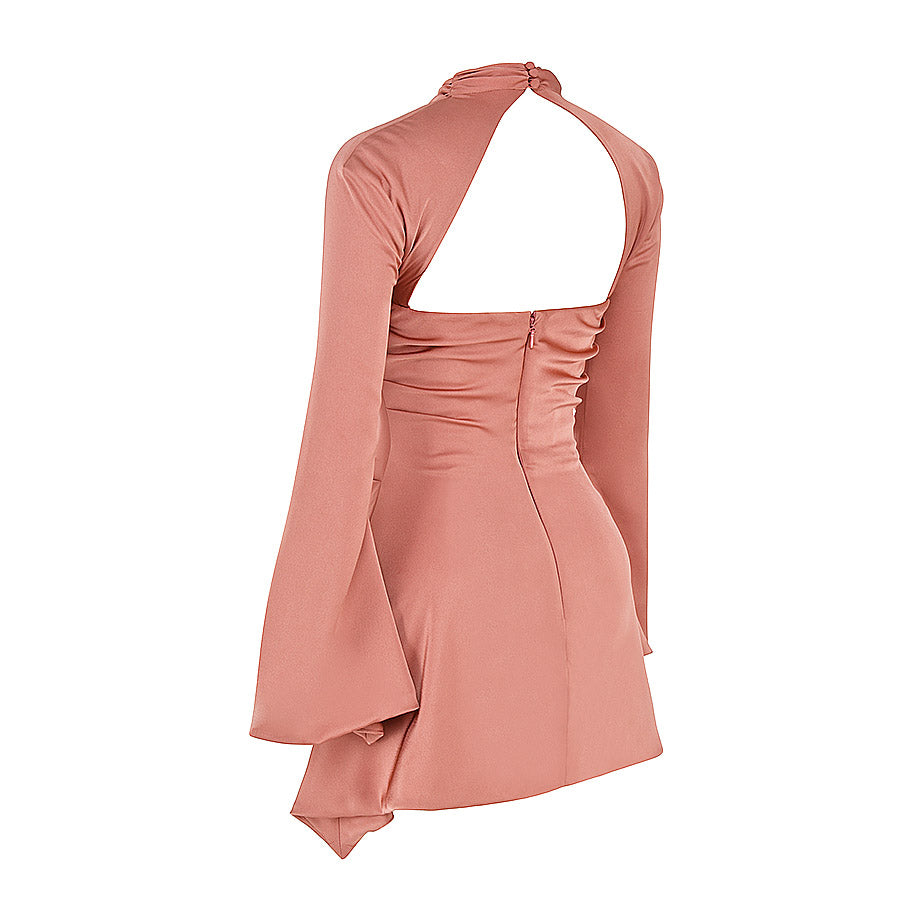 LEAH FLARED SLEEVE HOLLOW OUT MINI DRESS