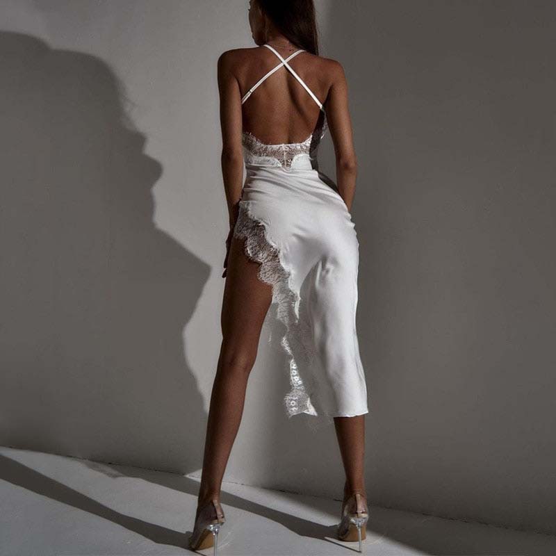 MACI LACE SIDE SLIT DRESS