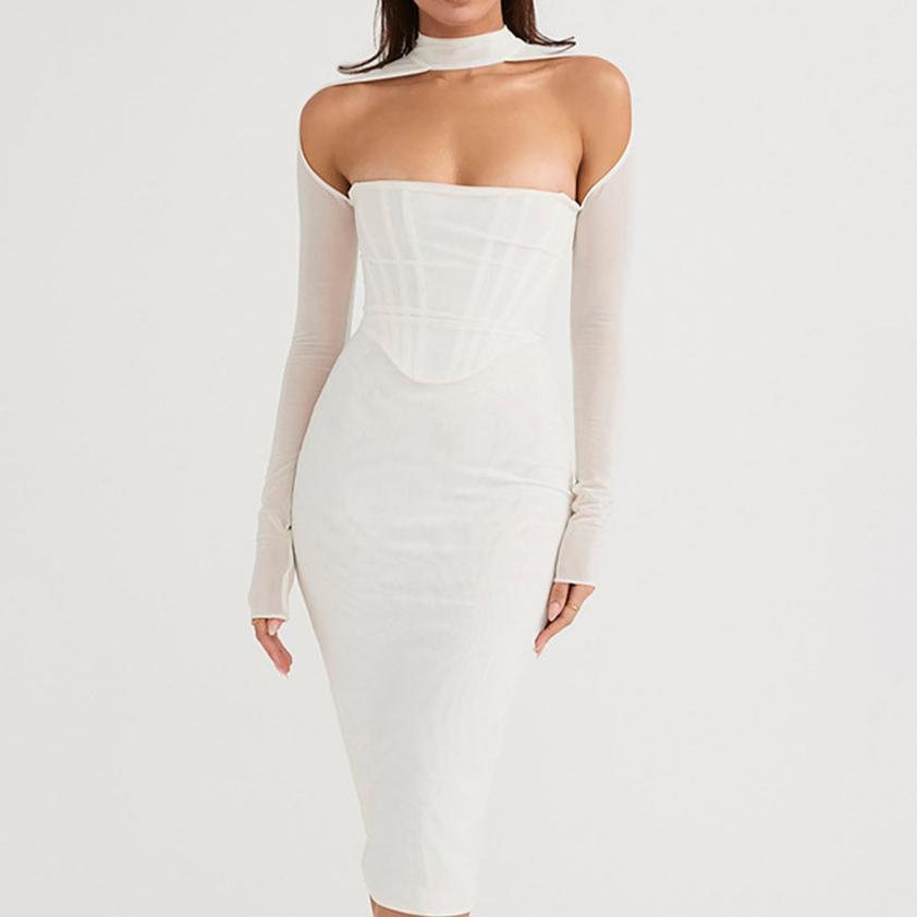 MINA LONG SLEEVE MIDI DRESS