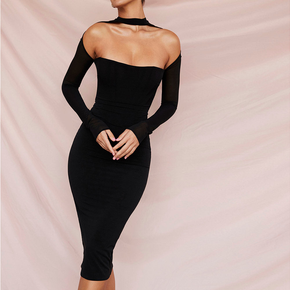 MINA LONG SLEEVE MIDI DRESS
