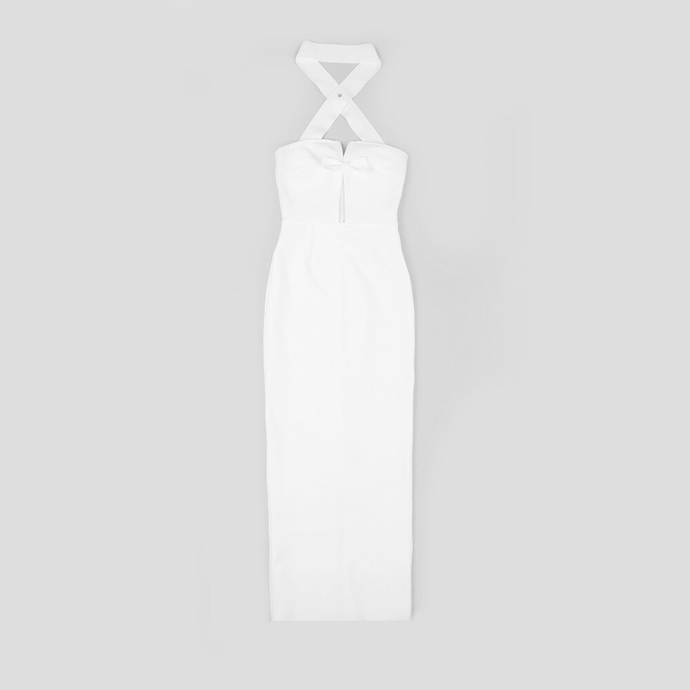 MILLIE BACKLESS BOW TIE DRESS