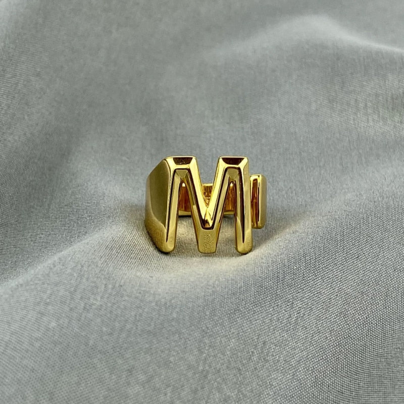 LETTERS GOLD RINGS