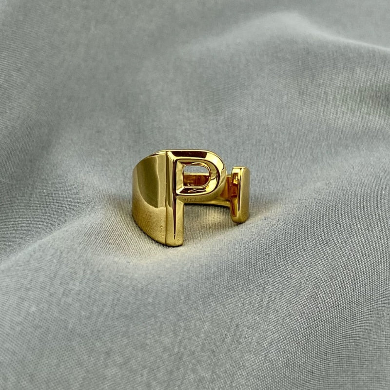 LETTERS GOLD RINGS