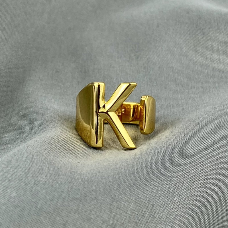 LETTERS GOLD RINGS