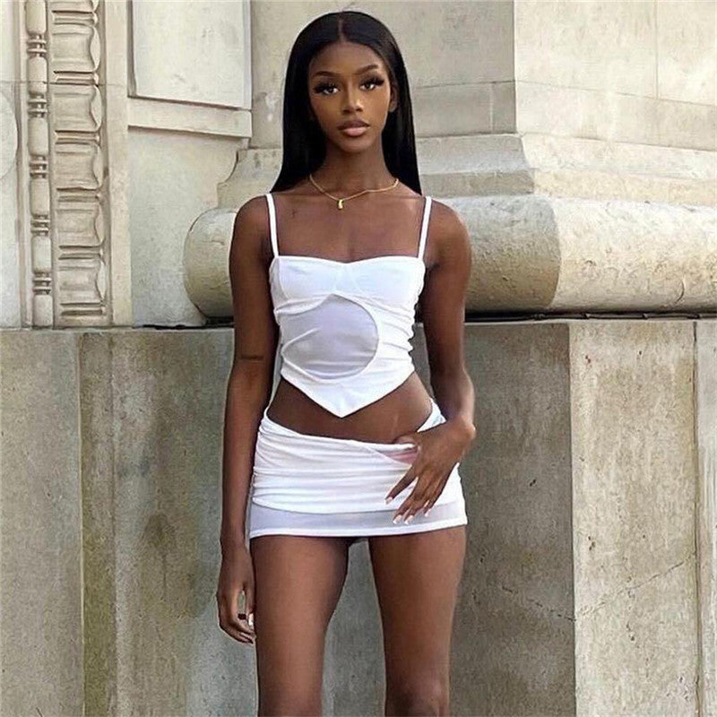 JENESIS MESH TOP and SKIRT 2 PIECE SET