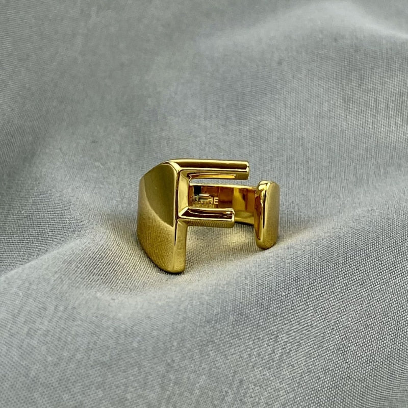 LETTERS GOLD RINGS