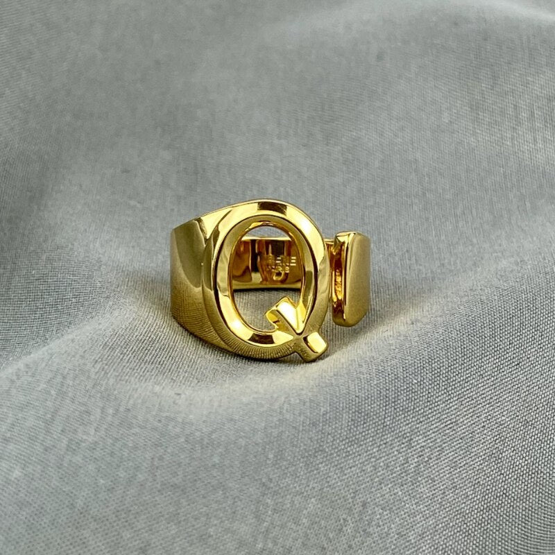 LETTERS GOLD RINGS