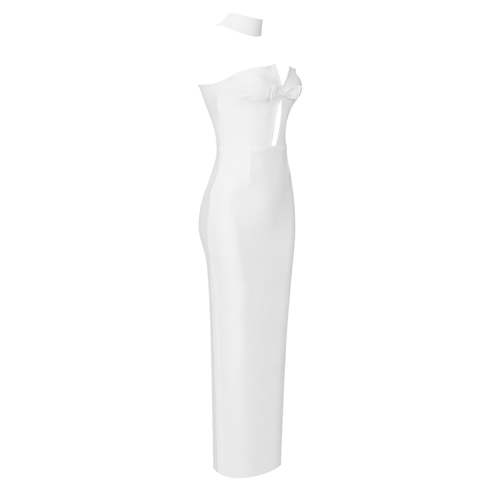 MILLIE BACKLESS BOW TIE DRESS