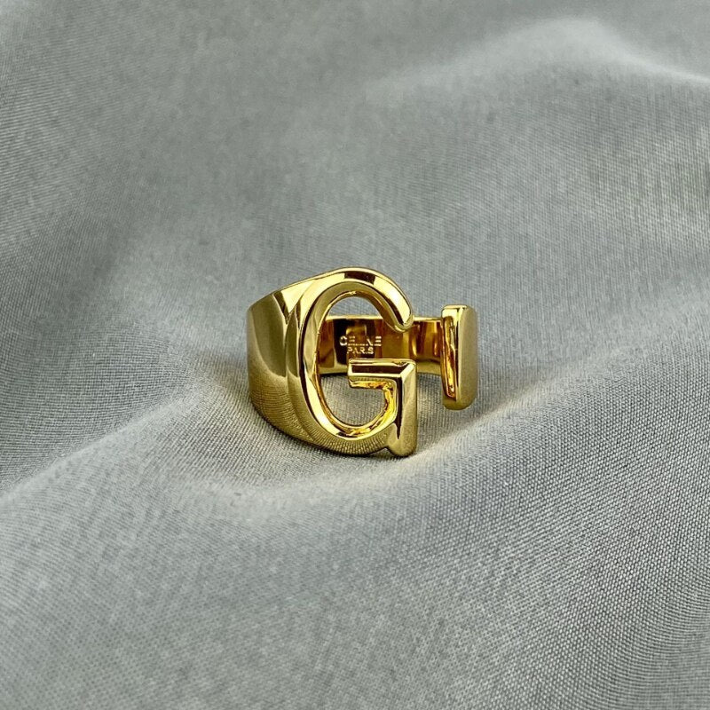 LETTERS GOLD RINGS
