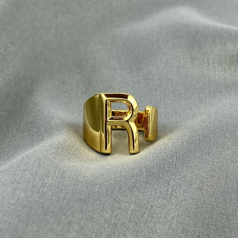 LETTERS GOLD RINGS